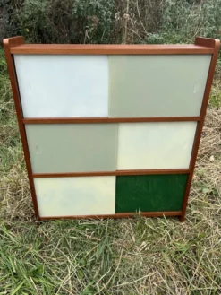 Vitrine étagère verres coulissants de couleur vintage Années 60
