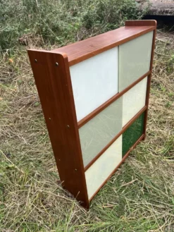 Vitrine étagère verres coulissants de couleur vintage Années 60