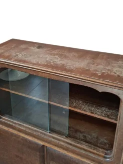 Vitrine Vintage Années '40/'50 en Racine – Design Italien Mid-Century