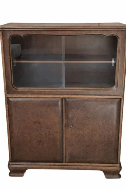 Vitrine Vintage Années '40/'50 en Racine – Design Italien Mid-Century