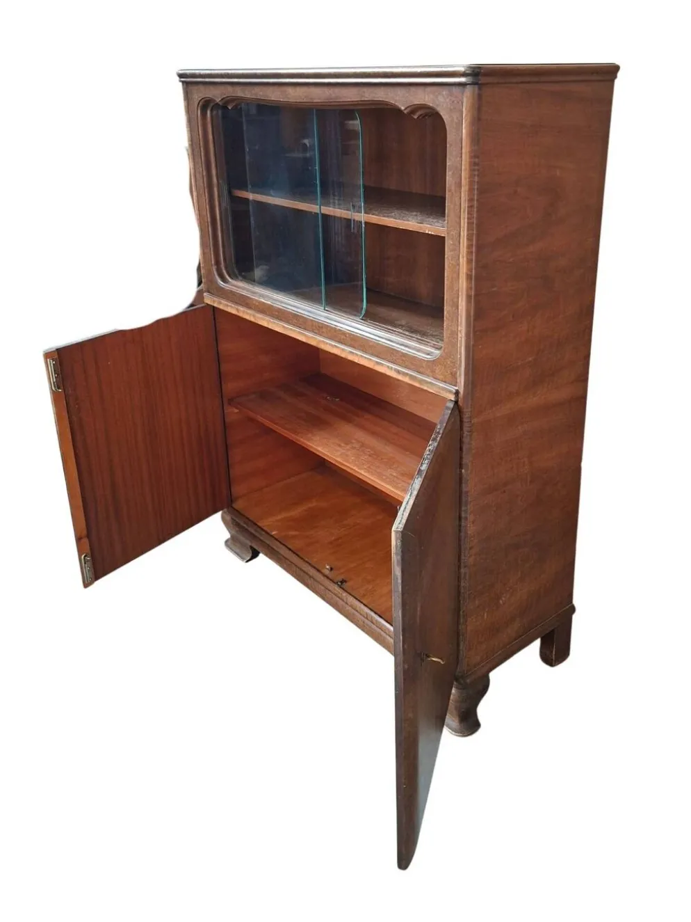 Vitrine Vintage Années '40/'50 en Racine – Design Italien Mid-Century