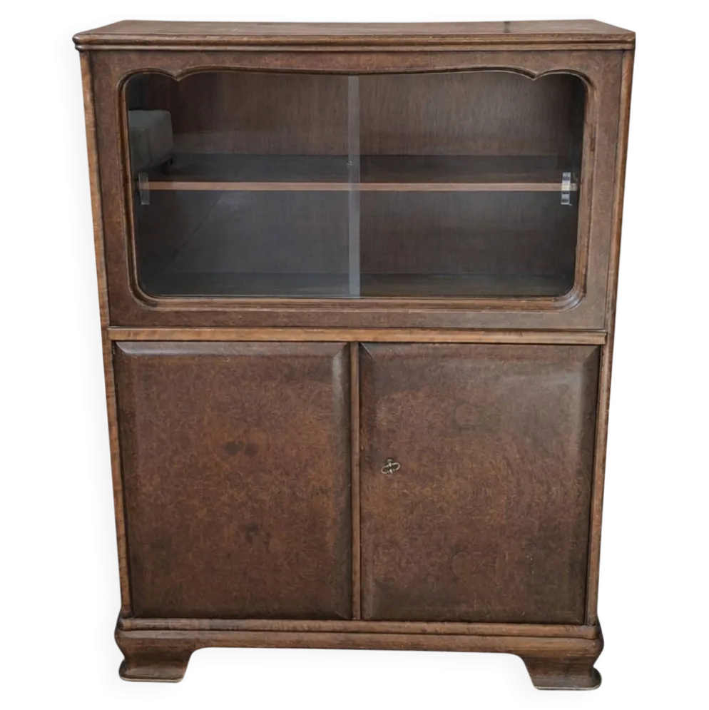 Vitrine Vintage Années '40/'50 en Racine – Design Italien Mid-Century