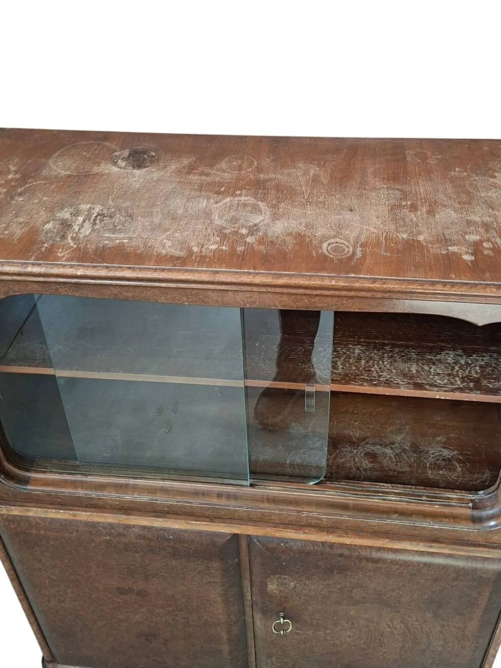 Vitrine Vintage Années '40/'50 en Racine – Design Italien Mid-Century
