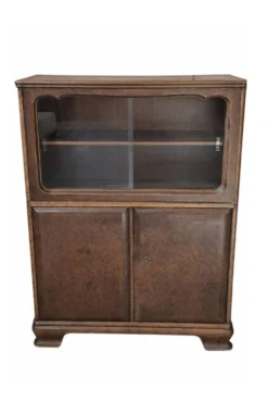 Vitrine Vintage Années '40/'50 en Racine – Design Italien Mid-Century