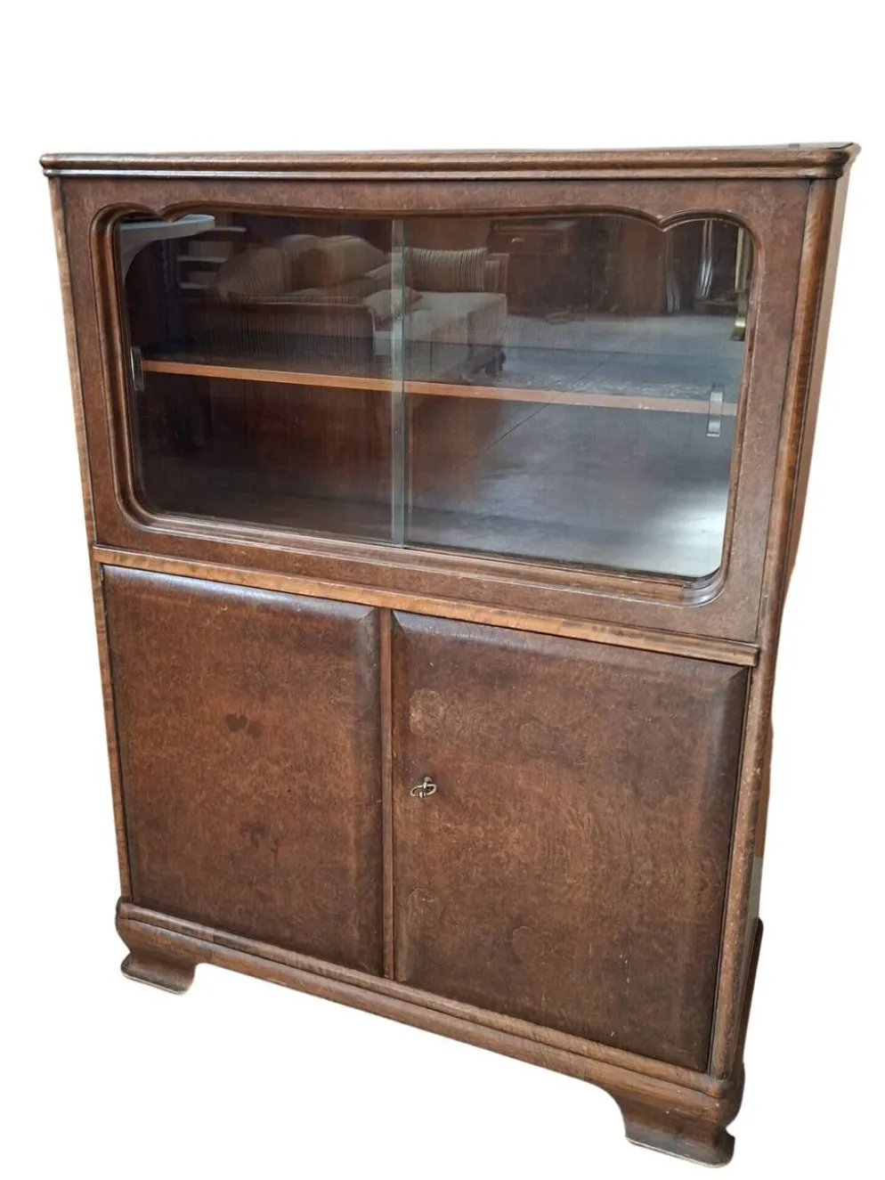 Vitrine Vintage Années '40/'50 en Racine – Design Italien Mid-Century