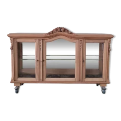 Vitrine vintage en bois clair