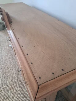 Vitrine vintage en bois clair