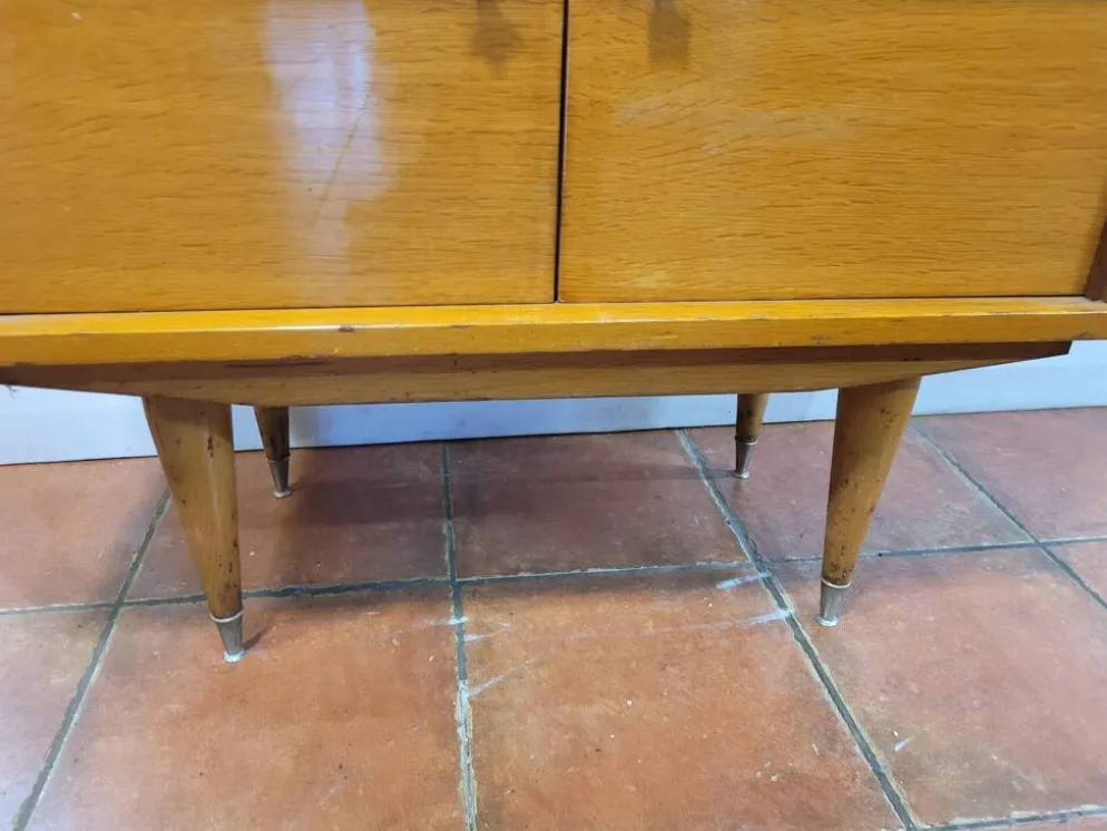 Vitrine vintage en chêne des années 60