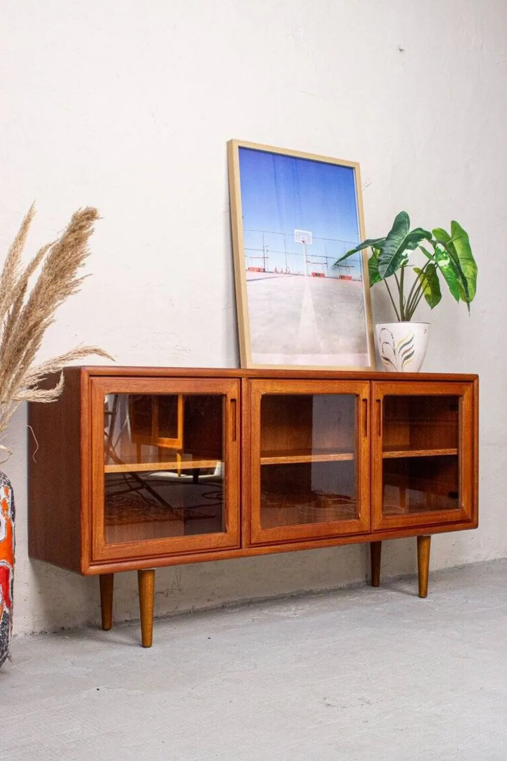 Vitrine Vintage en Teck, Danemark, 1980s
