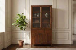 Vitrine vintage XL en bois