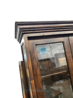 Vitrine XL vintage en bois / buffet / meuble mural