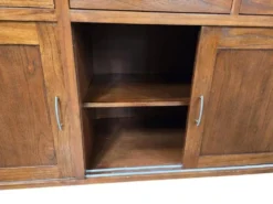 Vitrine XL vintage en bois / buffet / armoire murale