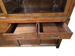 Vitrine XL vintage en bois / buffet / armoire murale