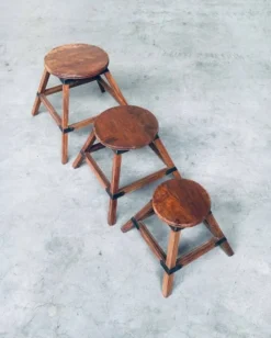 Wabi Sabi Nesting Tables, France, 1950s, Set of 3