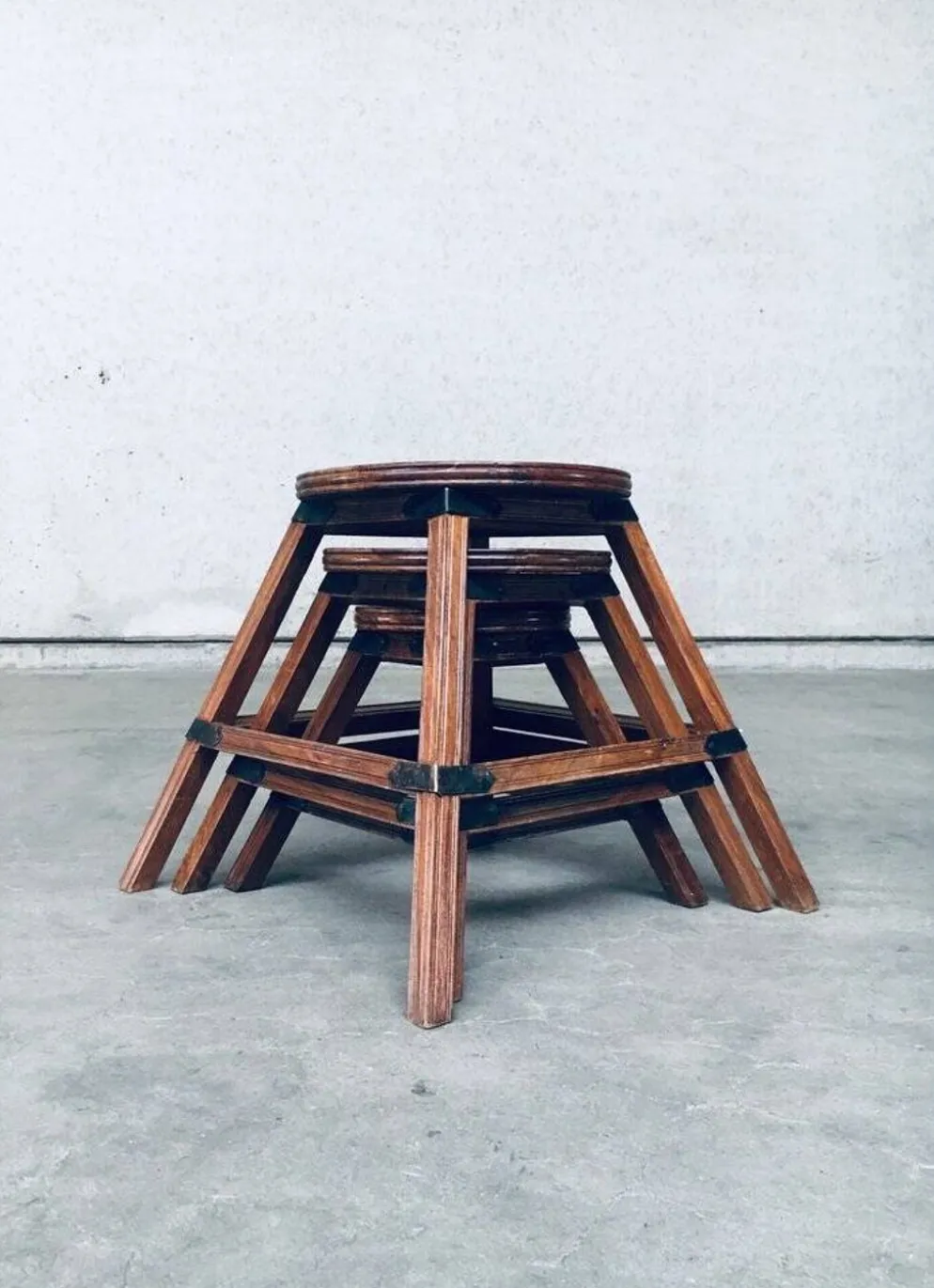 Wabi Sabi Nesting Tables, France, 1950s, Set of 3