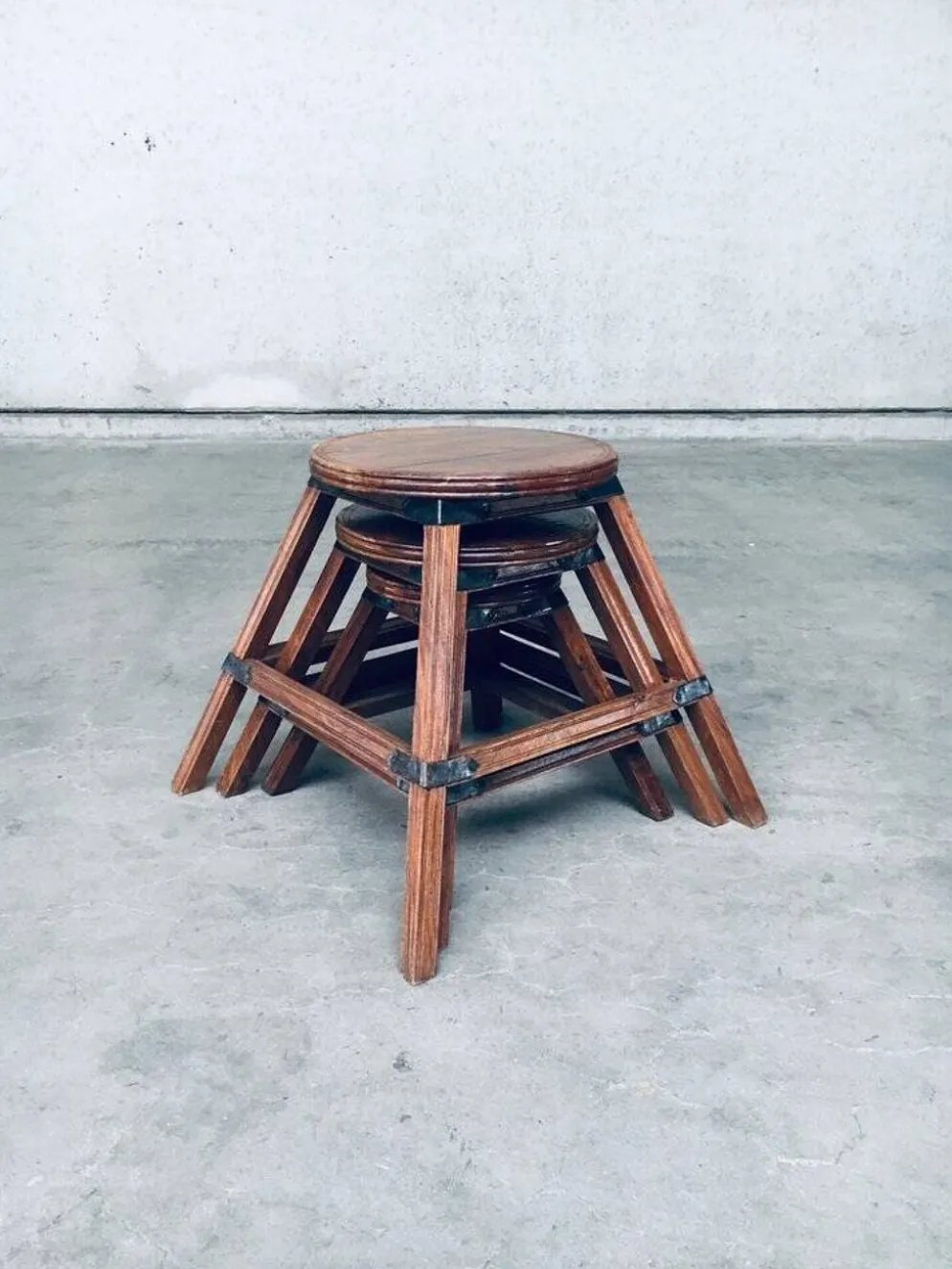 Wabi Sabi Nesting Tables, France, 1950s, Set of 3
