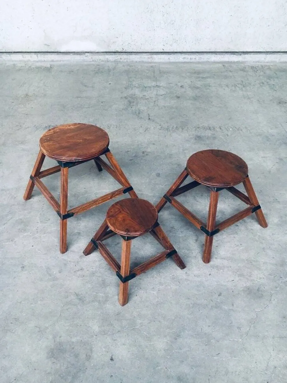 Wabi Sabi Nesting Tables, France, 1950s, Set of 3