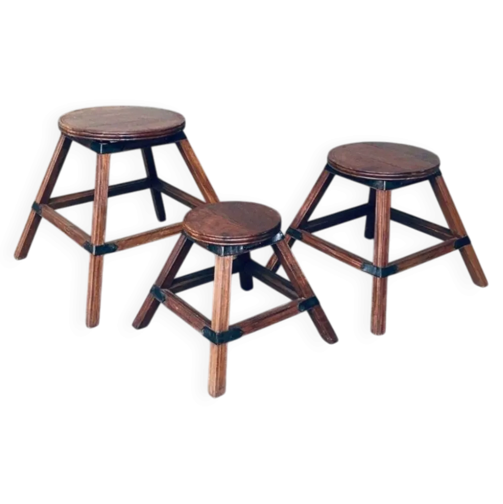 Wabi Sabi Nesting Tables, France, 1950s, Set of 3