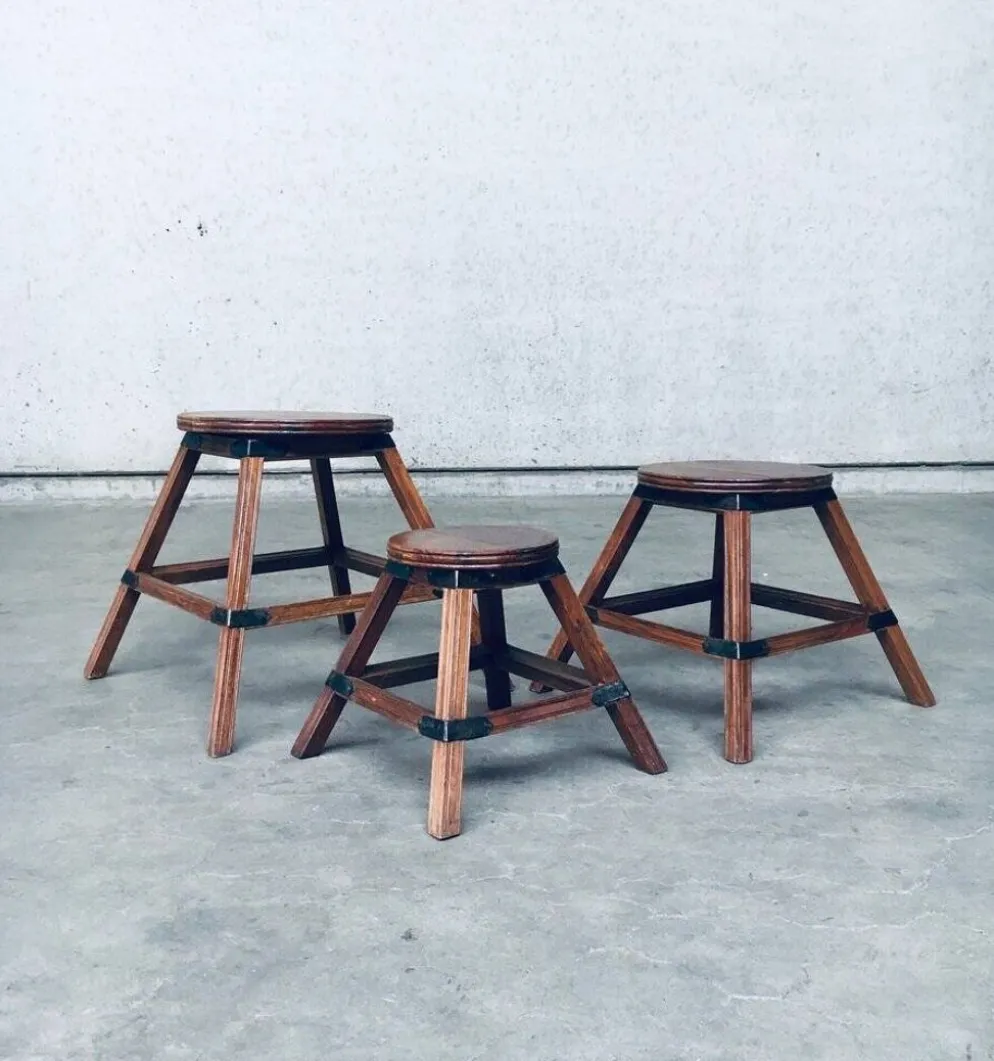 Wabi Sabi Nesting Tables, France, 1950s, Set of 3