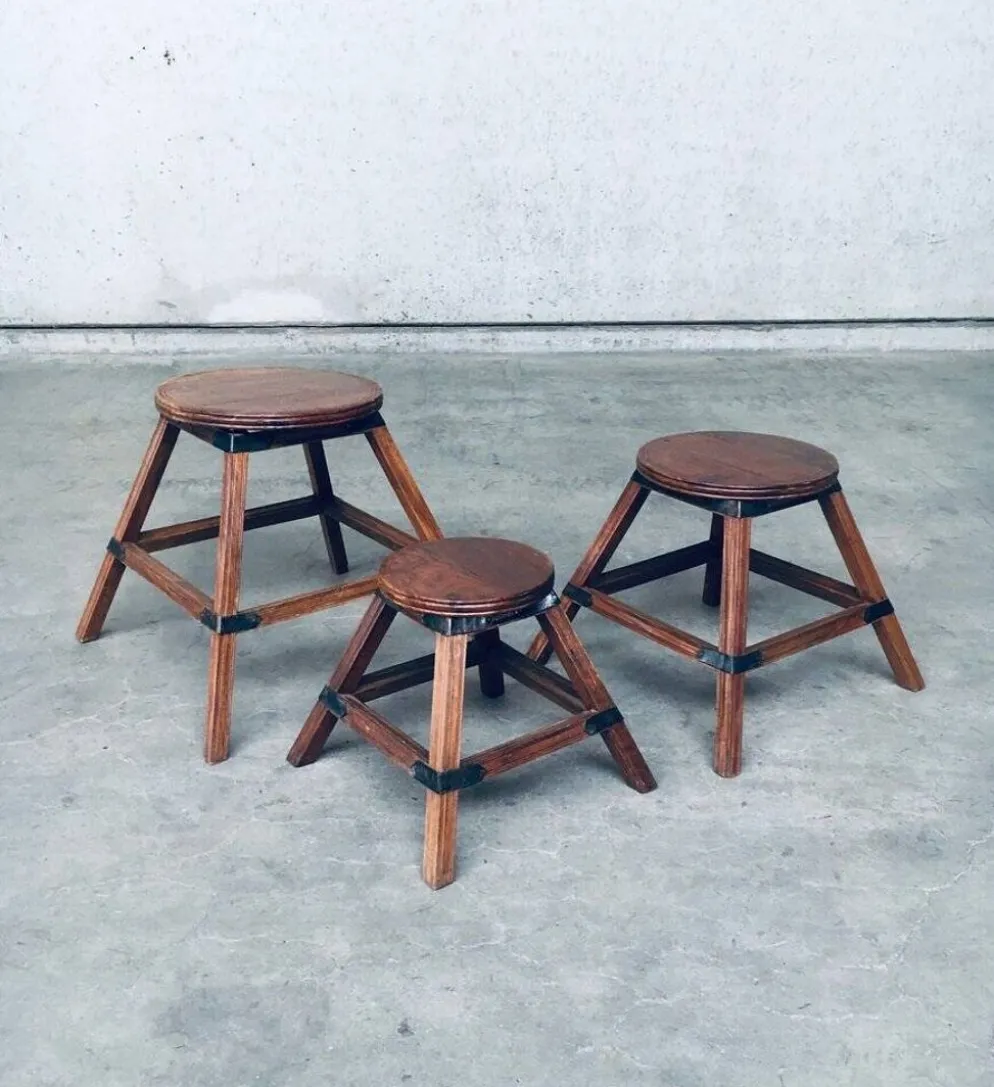 Wabi Sabi Nesting Tables, France, 1950s, Set of 3