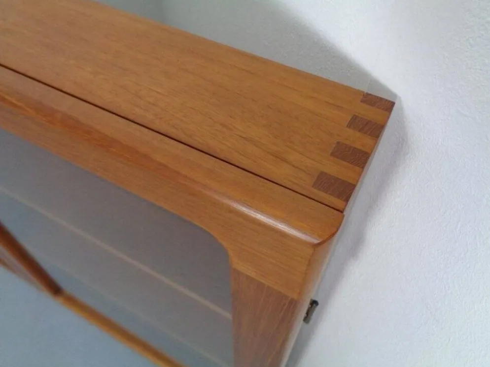 Wall Cabinet with Glass Doors from Dyrlund, Denmark, 1970s