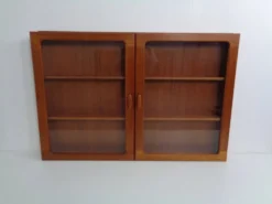 Wall Cabinet with Glass Doors from Dyrlund, Denmark, 1970s