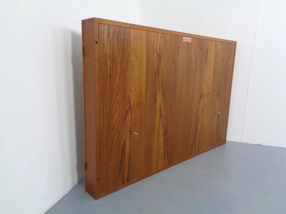 Wall Cabinet with Glass Doors from Dyrlund, Denmark, 1970s