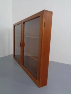 Wall Cabinet with Glass Doors from Dyrlund, Denmark, 1970s