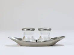 Wilhelm Wagenfeld Milieu du Siècle Max & Moritz Sel Poivre Jumelles Shakers, WMF, Années 1950