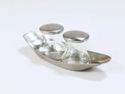 Wilhelm Wagenfeld Milieu du Siècle Max & Moritz Sel Poivre Jumelles Shakers, WMF, Années 1950