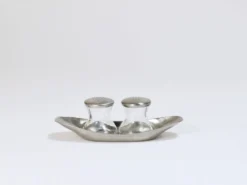 Wilhelm Wagenfeld Milieu du Siècle Max & Moritz Sel Poivre Jumelles Shakers, WMF, Années 1950