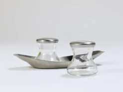 Wilhelm Wagenfeld Milieu du Siècle Max & Moritz Sel Poivre Jumelles Shakers, WMF, Années 1950