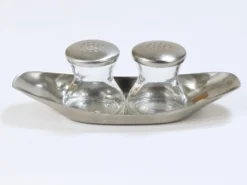 Wilhelm Wagenfeld Milieu du Siècle Max & Moritz Sel Poivre Jumelles Shakers, WMF, Années 1950