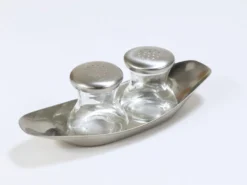 Wilhelm Wagenfeld Milieu du Siècle Max & Moritz Sel Poivre Jumelles Shakers, WMF, Années 1950