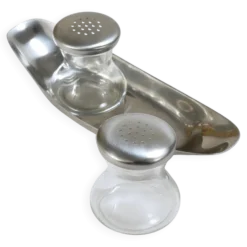 Wilhelm Wagenfeld Milieu du Siècle Max & Moritz Sel Poivre Jumelles Shakers, WMF, Années 1950