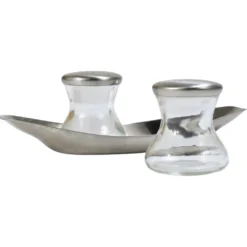 Wilhelm Wagenfeld Milieu du Siècle Max & Moritz Sel Poivre Jumelles Shakers, WMF, Années 1950
