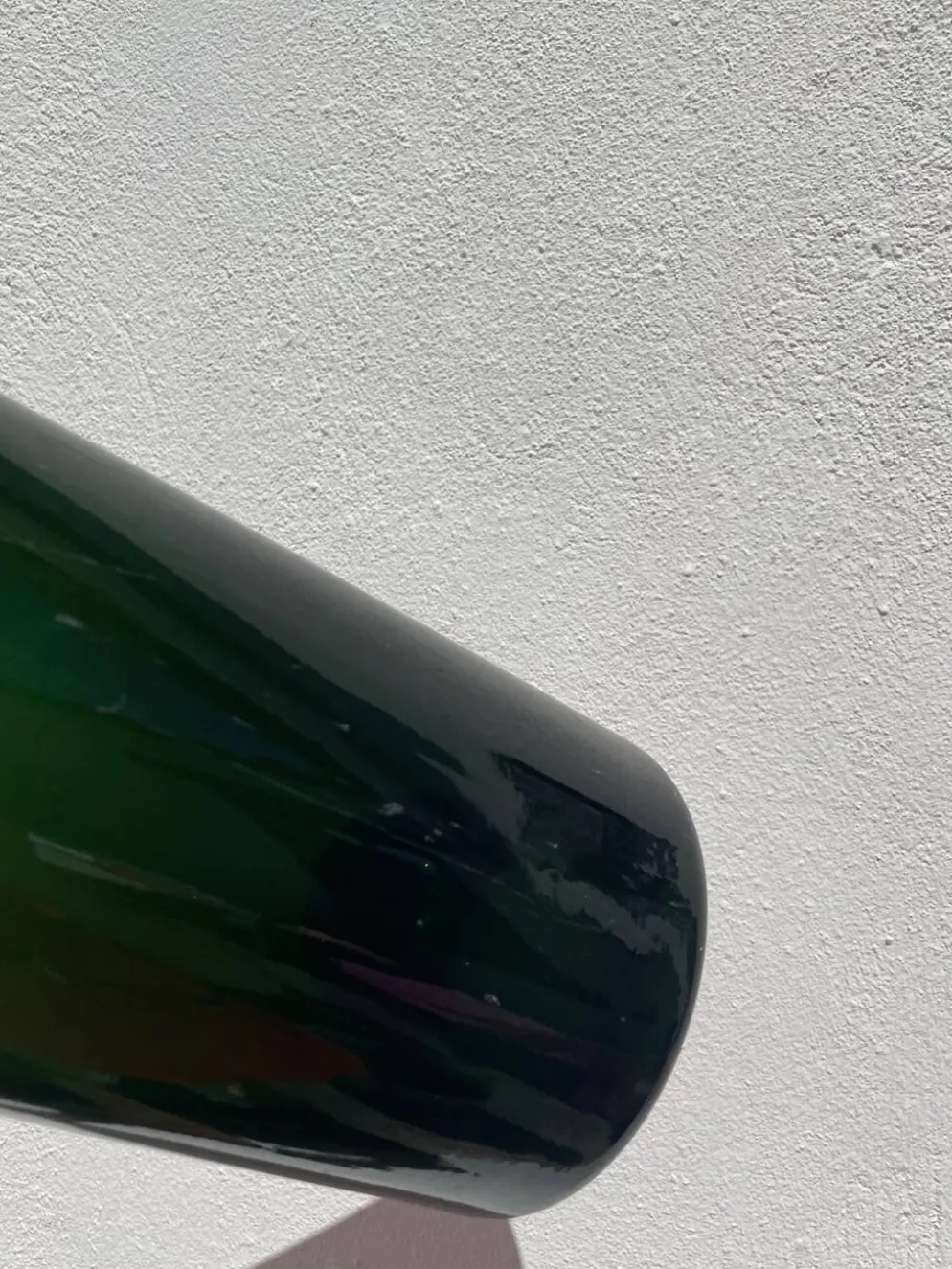 3x bouteilles en vert &bleu comme base pour lampes