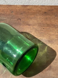 3x bouteilles en vert &bleu comme base pour lampes