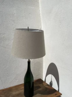 3x bouteilles en vert &bleu comme base pour lampes