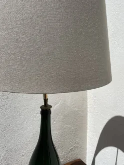 3x bouteilles en vert &bleu comme base pour lampes