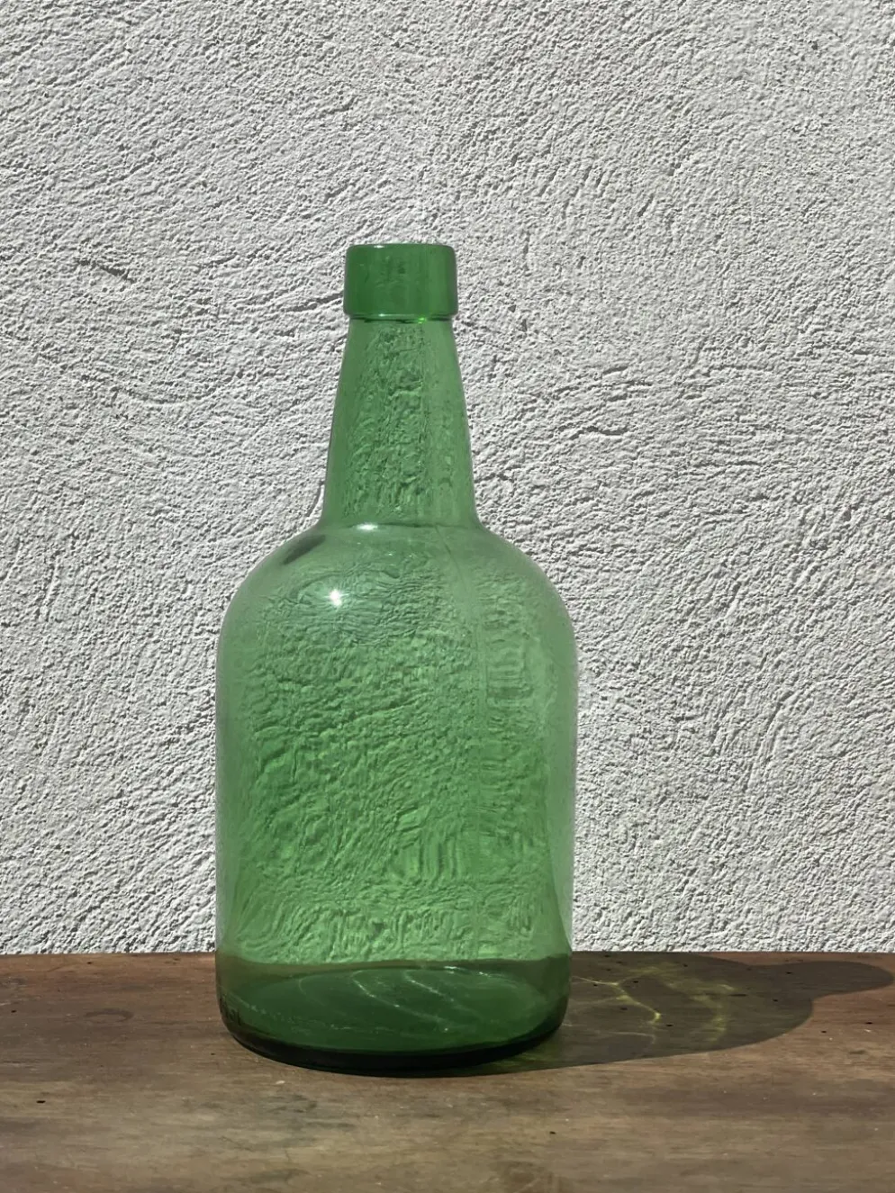 3x bouteilles en vert &bleu comme base pour lampes