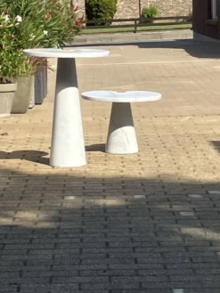 2x Eros Side table Angelo Mangiarotti Carrara marmer Nieuwstaat!
